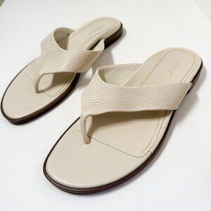 VIONIC Agave Leather Comfort Sandals Cream Thong Style Size 11
